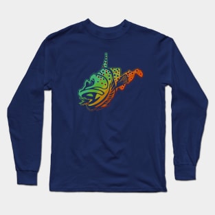 West Virginia State Map Outline Brook Trout Fishing Fly Fishing Art Long Sleeve T-Shirt